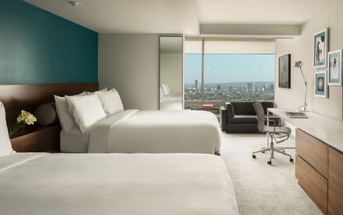 Two Queen Beds Sunset Boulevard View